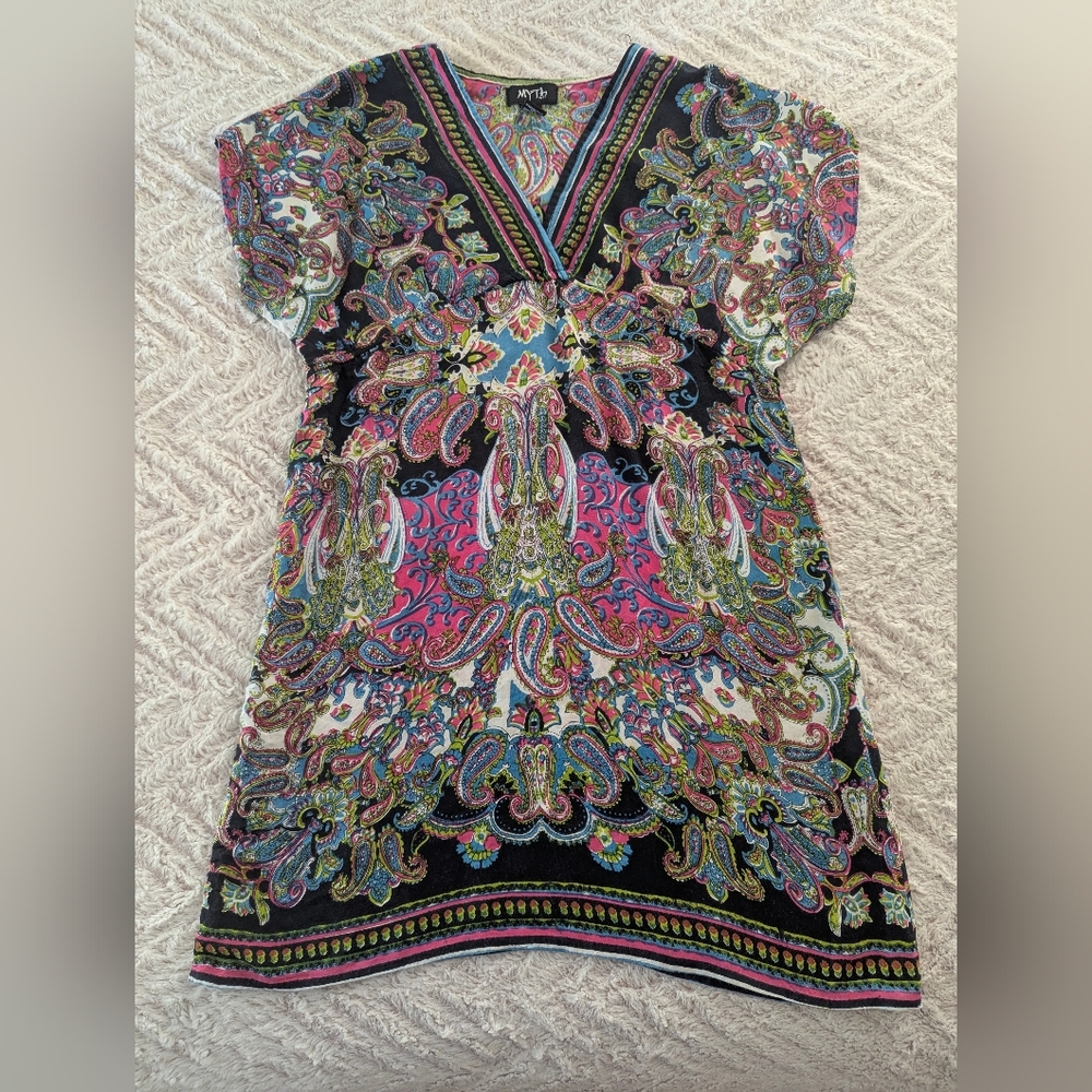 Myth Paisley Boho Print Dress